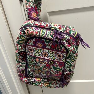 Vera Bradley Purple and Green Quilted Backpack